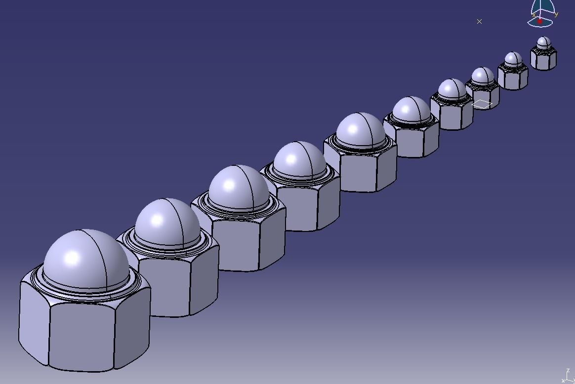 M10 Locking Acorn Nuts 3D print model_26