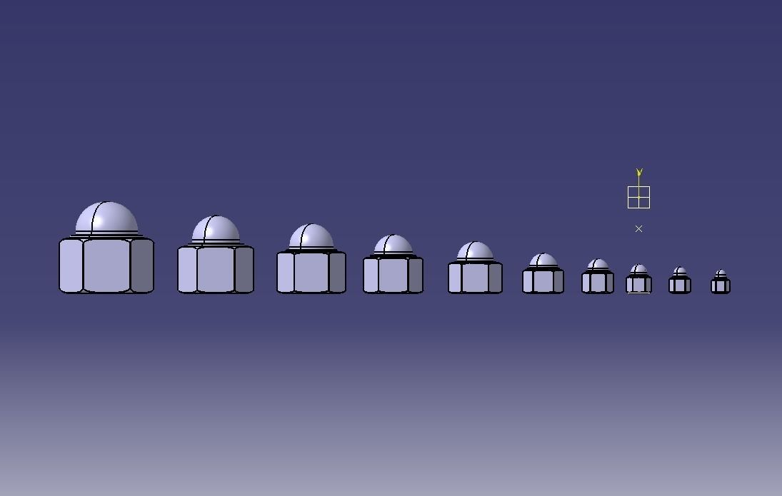 M10 Locking Acorn Nuts 3D print model_36