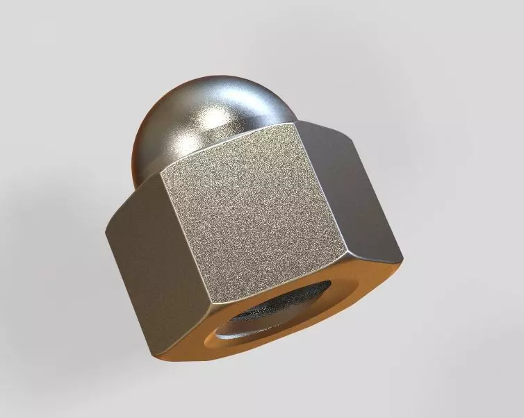 M10 Locking Acorn Nuts 3D print model_0