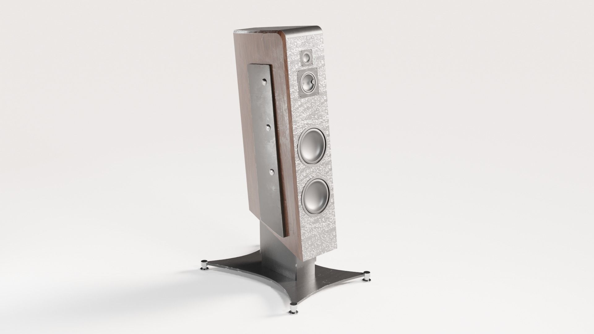 Audio Column Low-poly 3D model_9