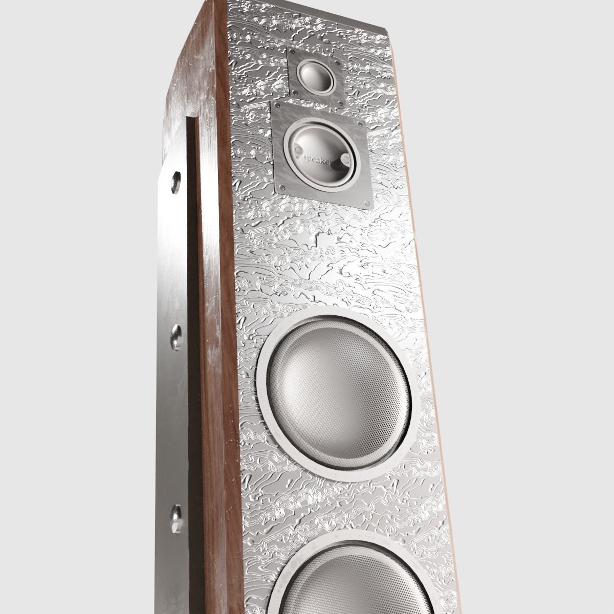 Audio Column Low-poly 3D model_3