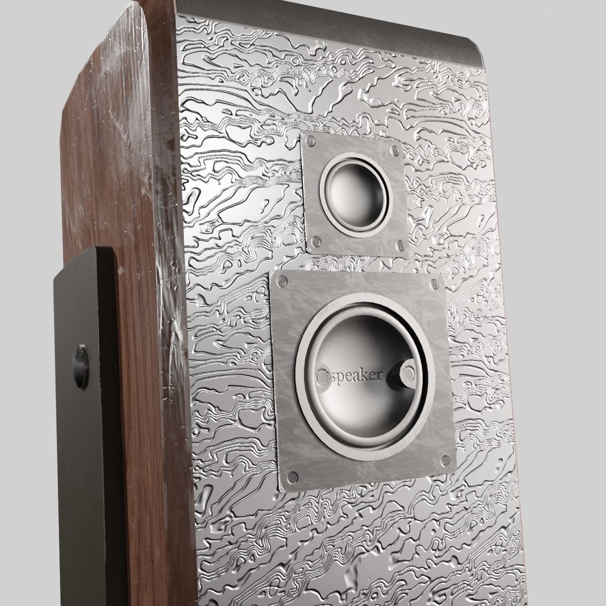 Audio Column Low-poly 3D model_6