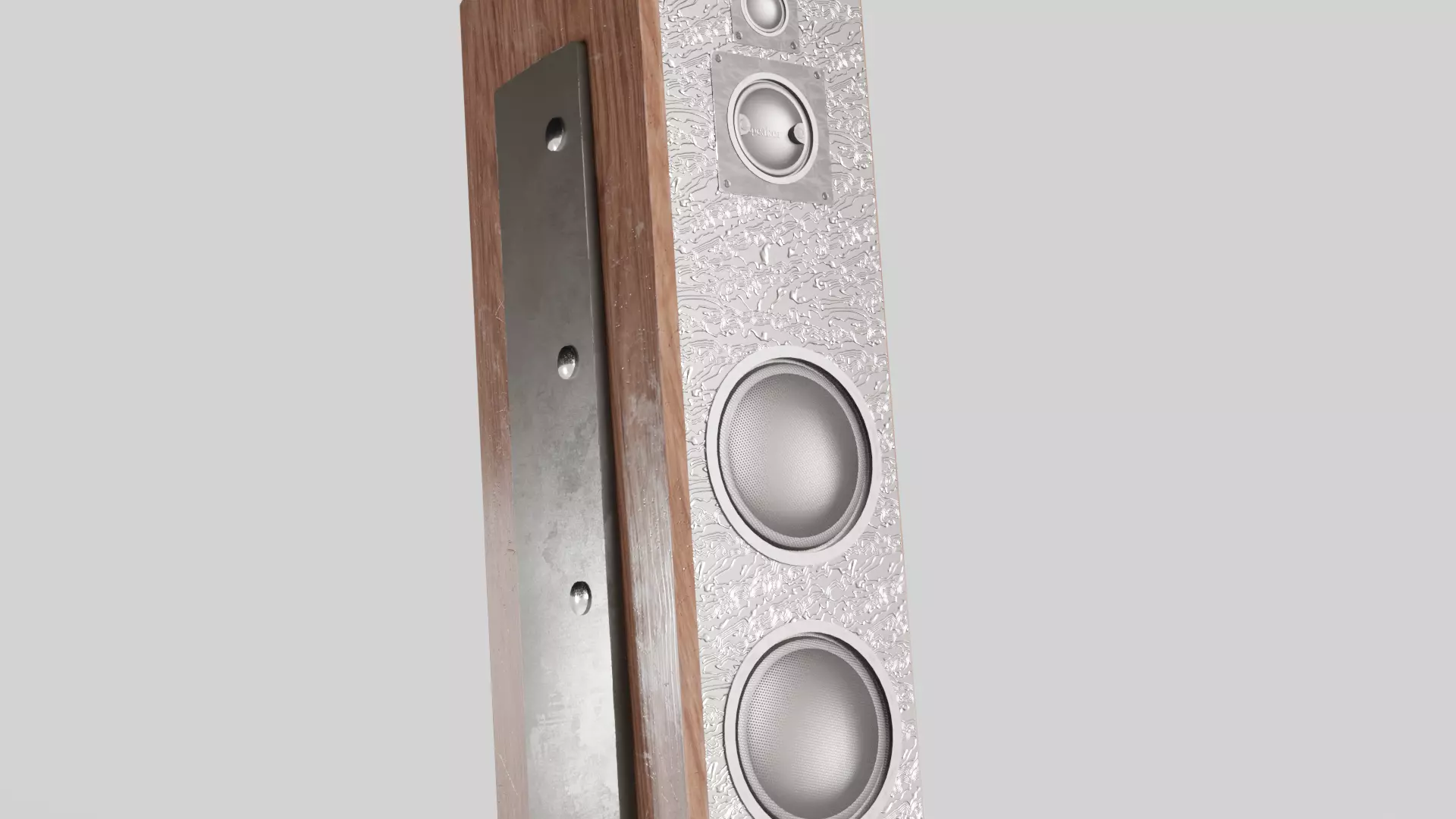 Audio Column Low-poly 3D model_0