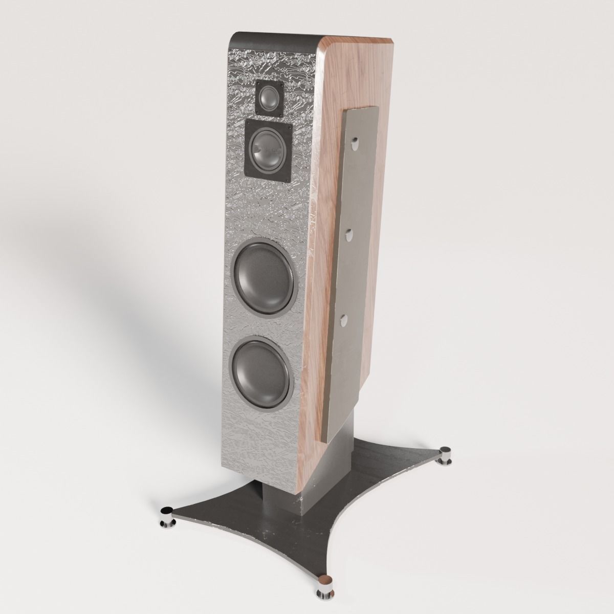 Audio Column Low-poly 3D model_2