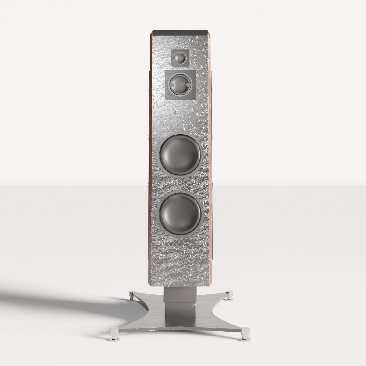 Audio Column Low-poly 3D model_4