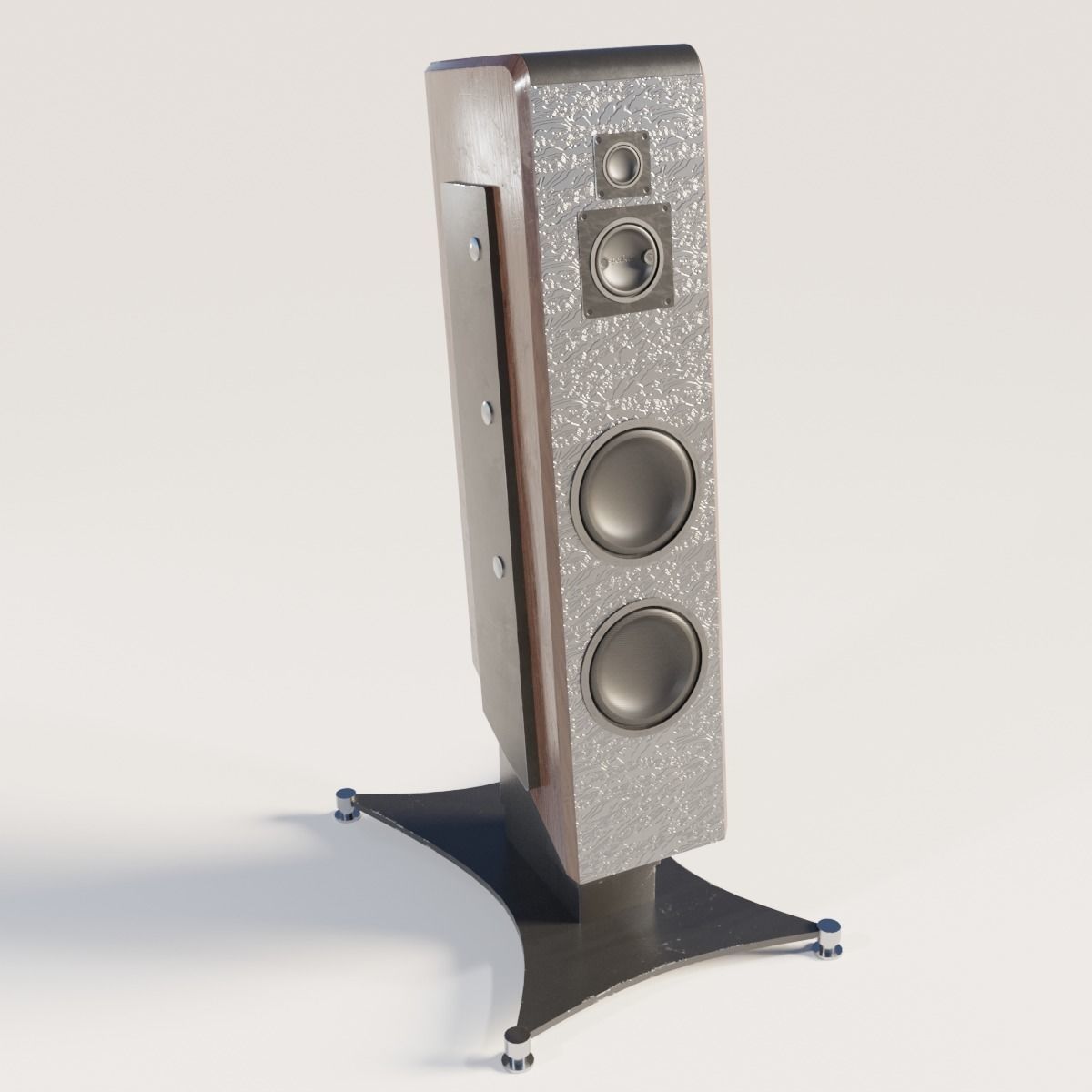 Audio Column Low-poly 3D model_1