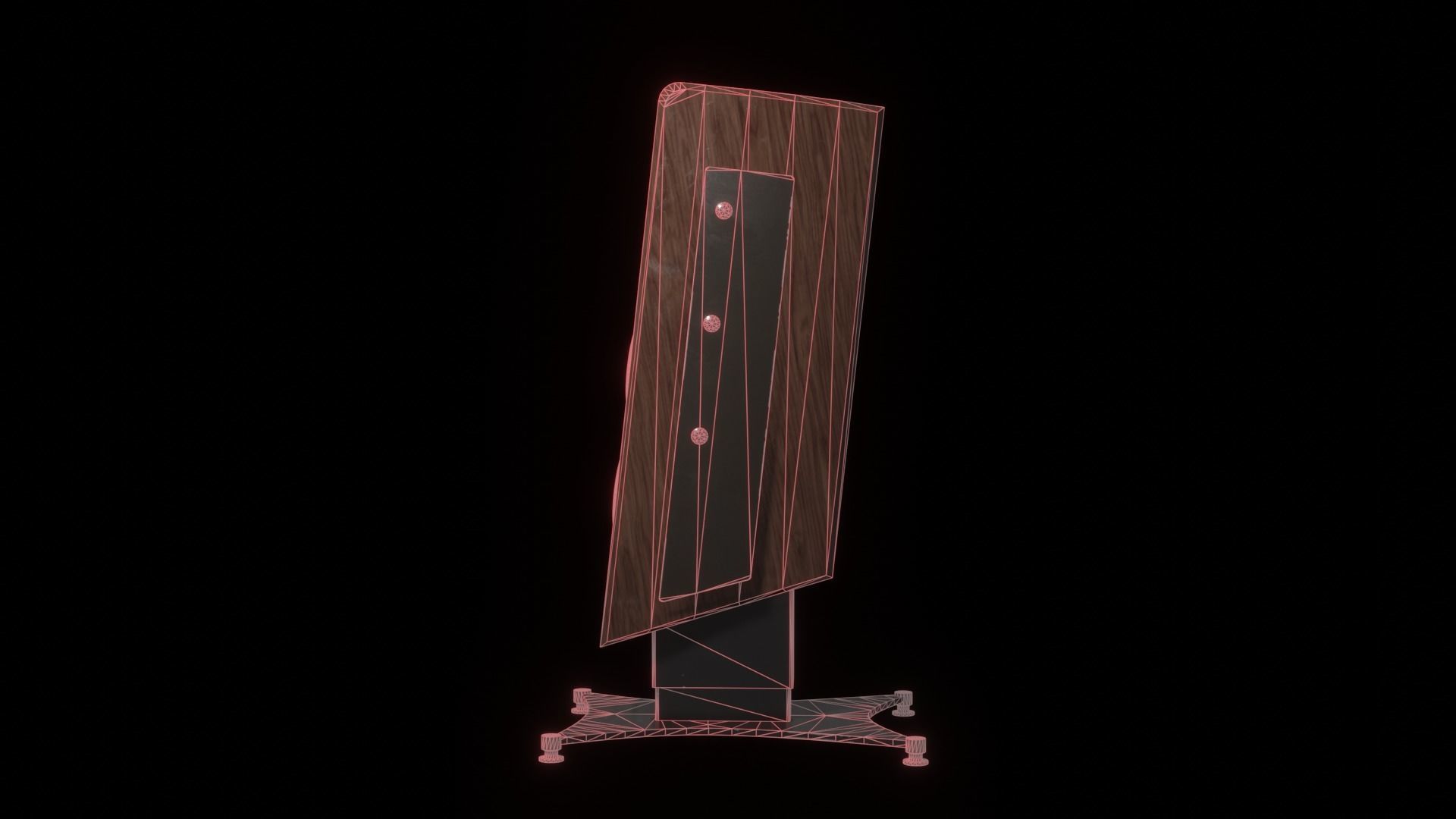 Audio Column Low-poly 3D model_14