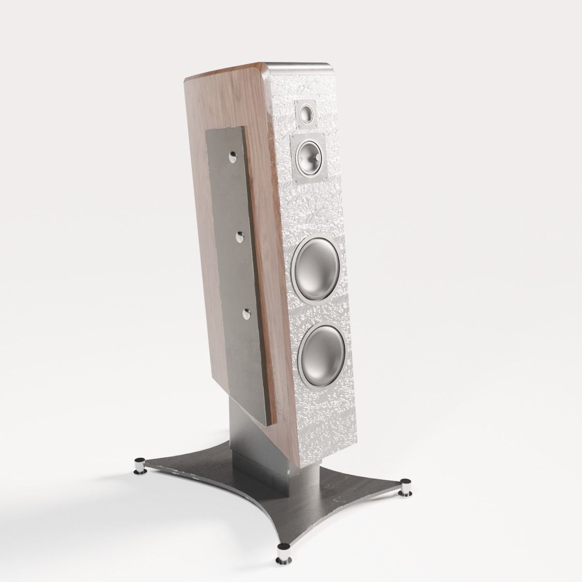 Audio Column Low-poly 3D model_8