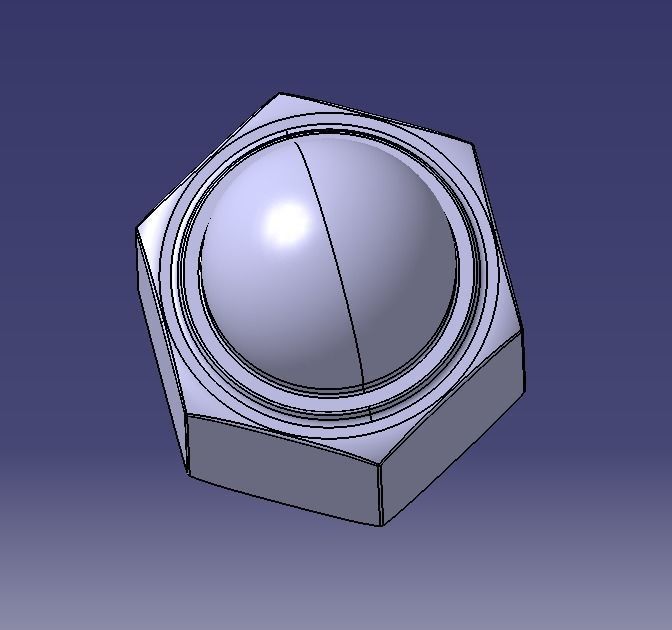 M14 Locking Acorn Nuts 3D print model_17