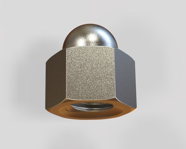 M14 Locking Acorn Nuts 3D print model_15