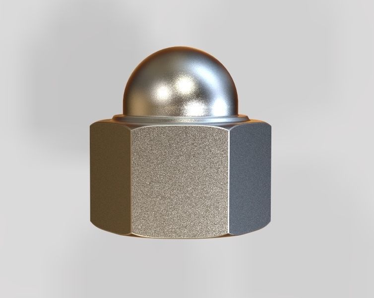 M14 Locking Acorn Nuts 3D print model_14