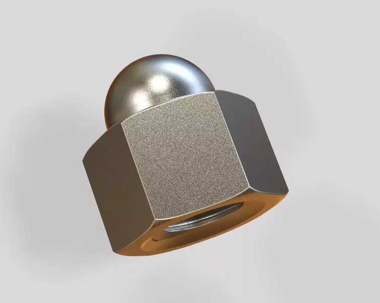 M14 Locking Acorn Nuts 3D print model_0