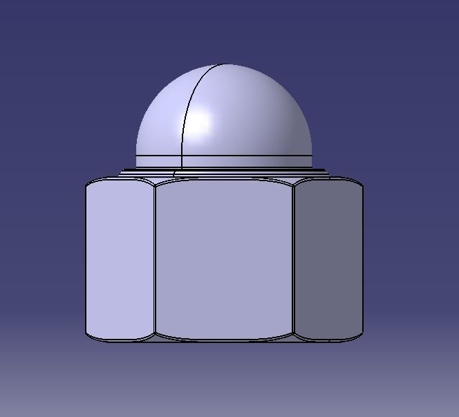 M14 Locking Acorn Nuts 3D print model_19