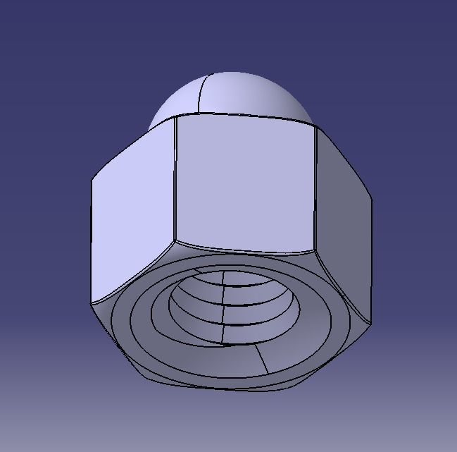 M14 Locking Acorn Nuts 3D print model_23