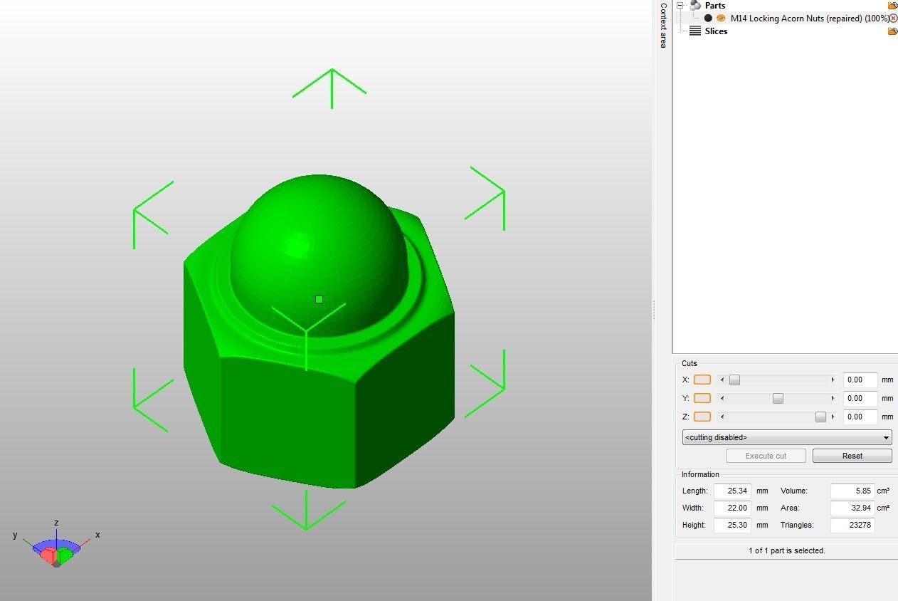 M14 Locking Acorn Nuts 3D print model_8