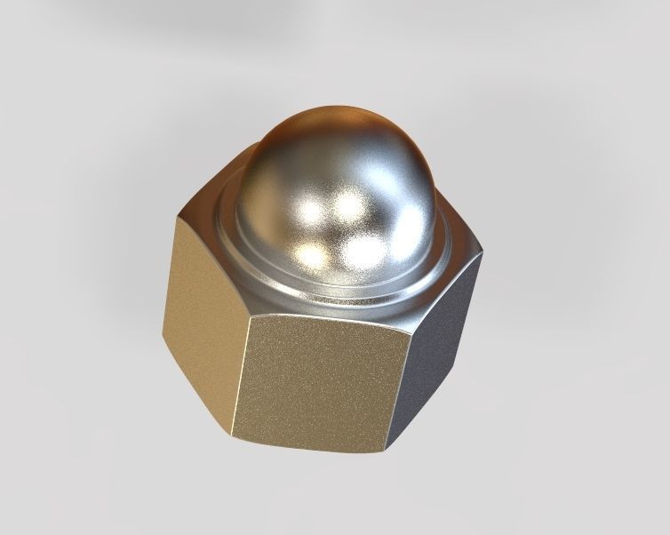 M14 Locking Acorn Nuts 3D print model_2