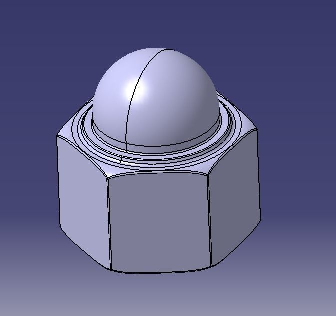 M14 Locking Acorn Nuts 3D print model_21