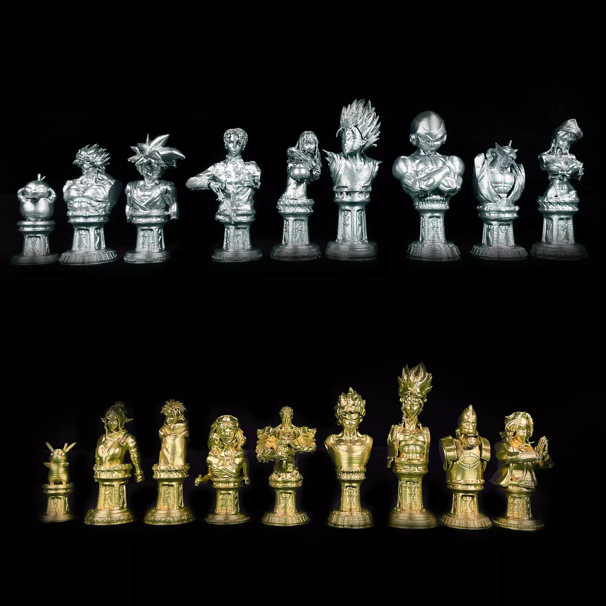 Anime Popular Character Chess Set - Anime Chess Set 3D print model_0