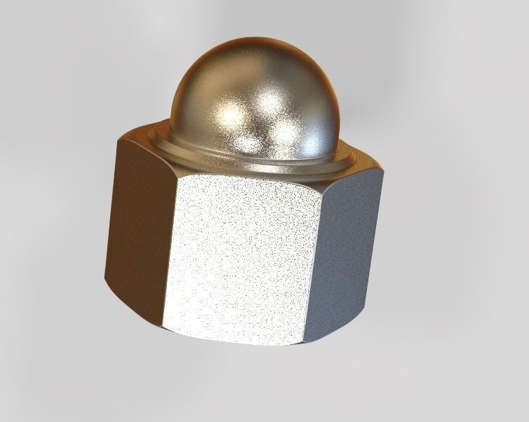 M16 Locking Acorn Nuts 3D print model_14