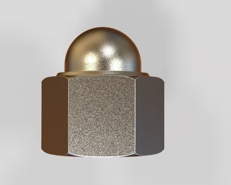 M16 Locking Acorn Nuts 3D print model_13