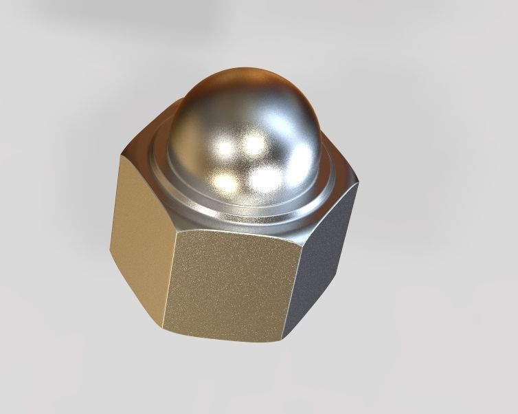 M16 Locking Acorn Nuts 3D print model_15