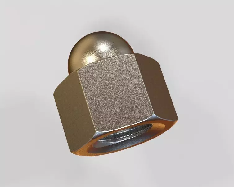 M16 Locking Acorn Nuts 3D print model_0