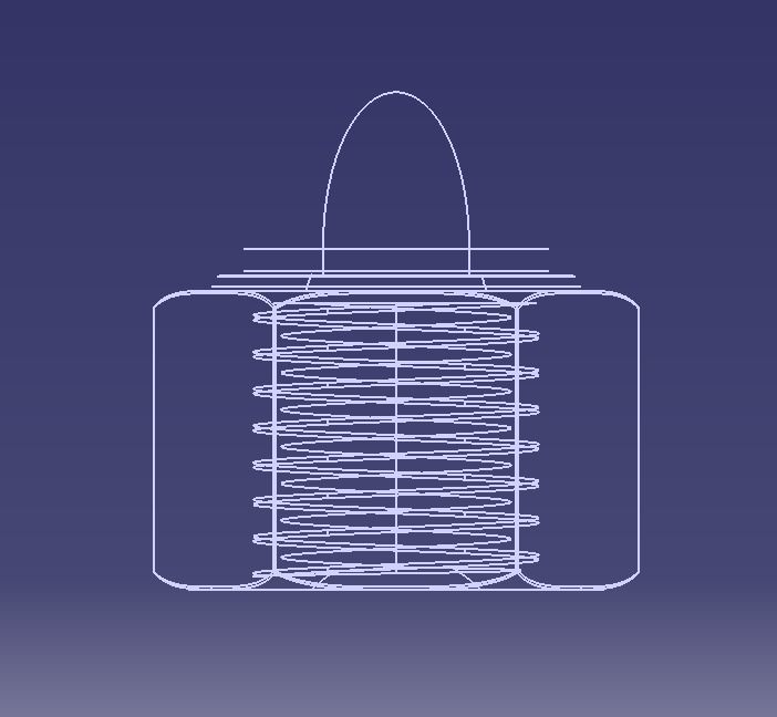 M16 Locking Acorn Nuts 3D print model_20