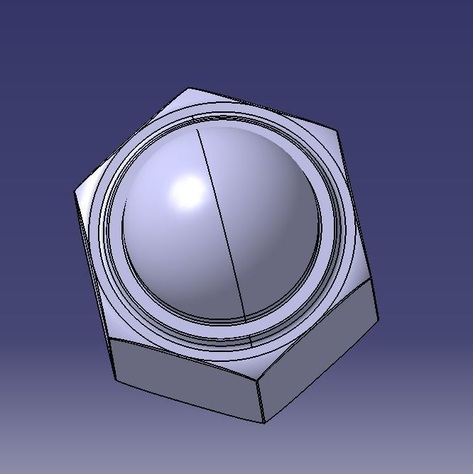 M16 Locking Acorn Nuts 3D print model_17