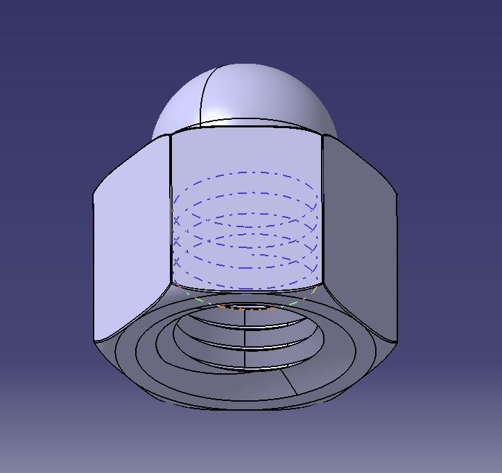M16 Locking Acorn Nuts 3D print model_21