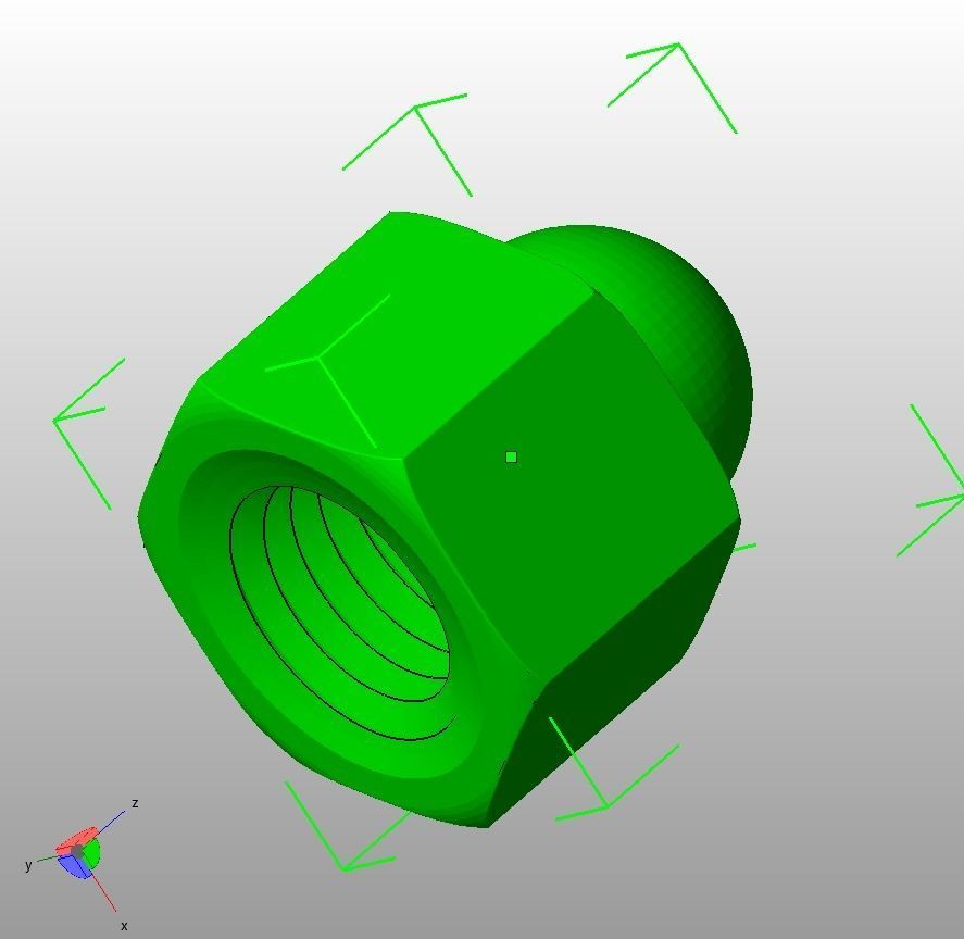 M16 Locking Acorn Nuts 3D print model_12