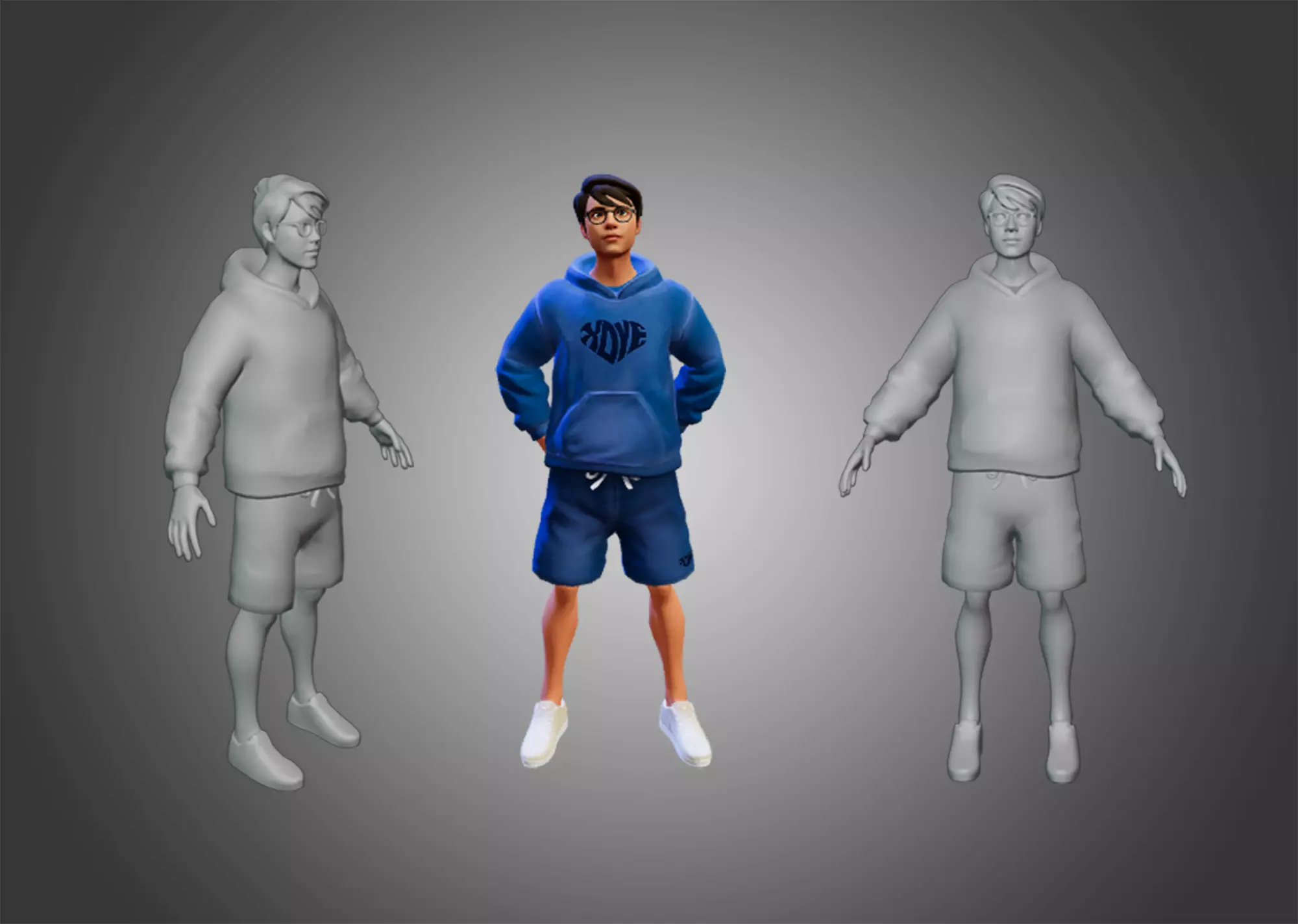 Stylized Boy Character 3D Model Realistic Character  3D model_0