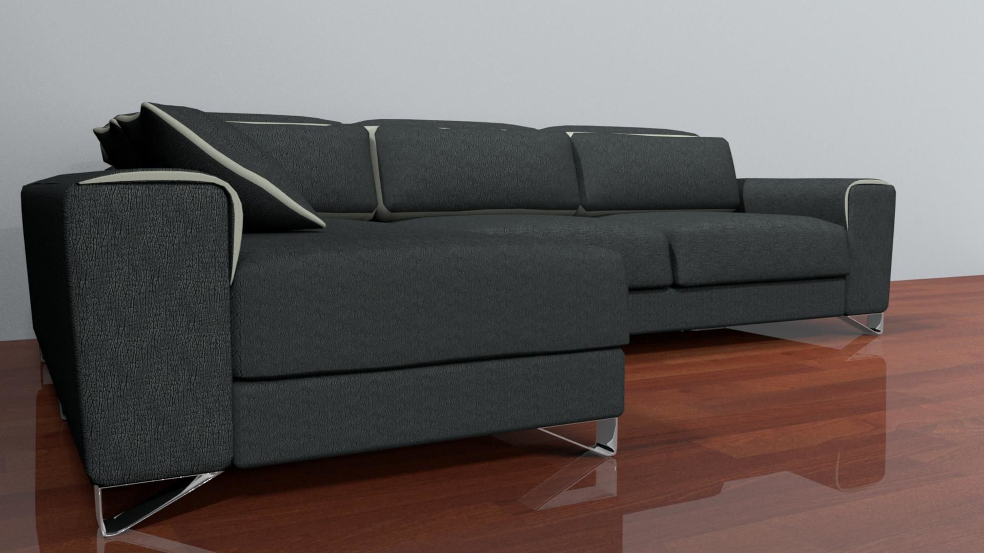 Sofa for Hall 3D model_4