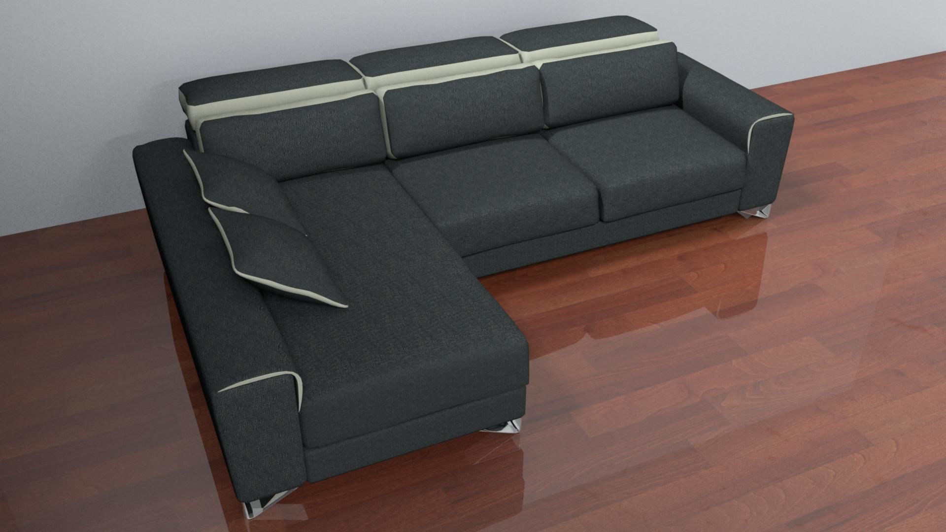 Sofa for Hall 3D model_3