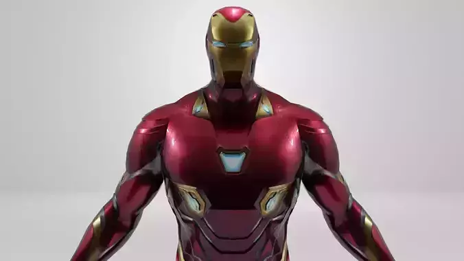 Iron Man Mk 50 character Low-poly 3D model