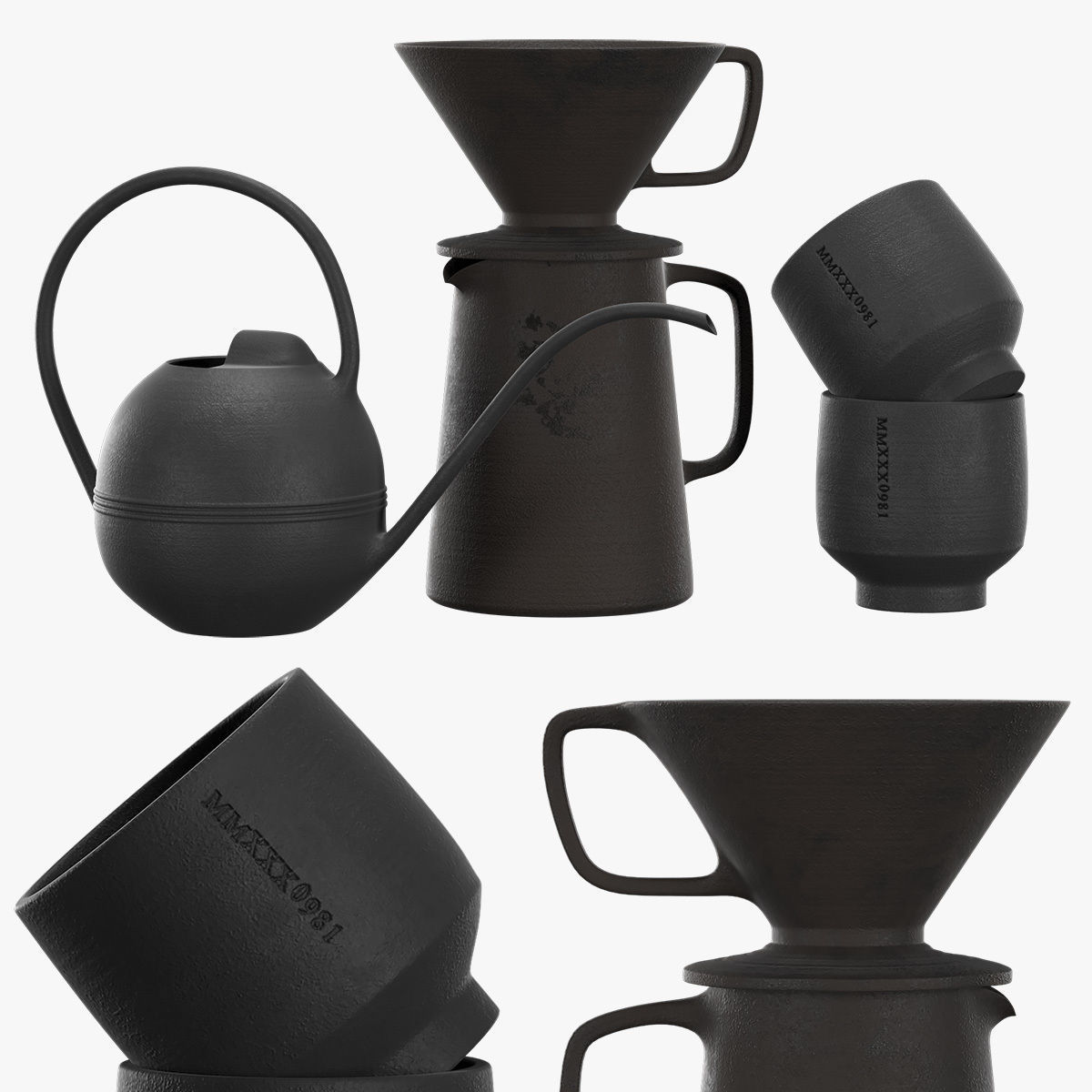 Decor set Takeshi Omura SEPIA 3D model_6