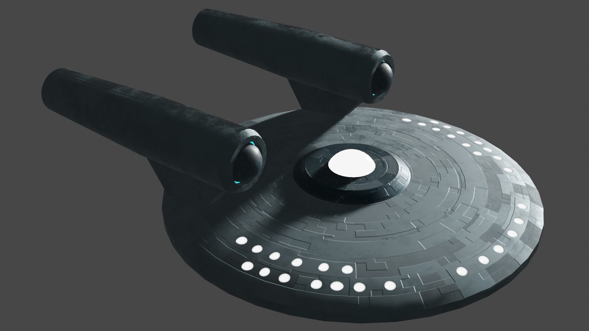 Star Trek Vulcan Museum Transport Starship Low-poly 3D model_6