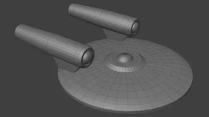 Star Trek Vulcan Museum Transport Starship Low-poly 3D model