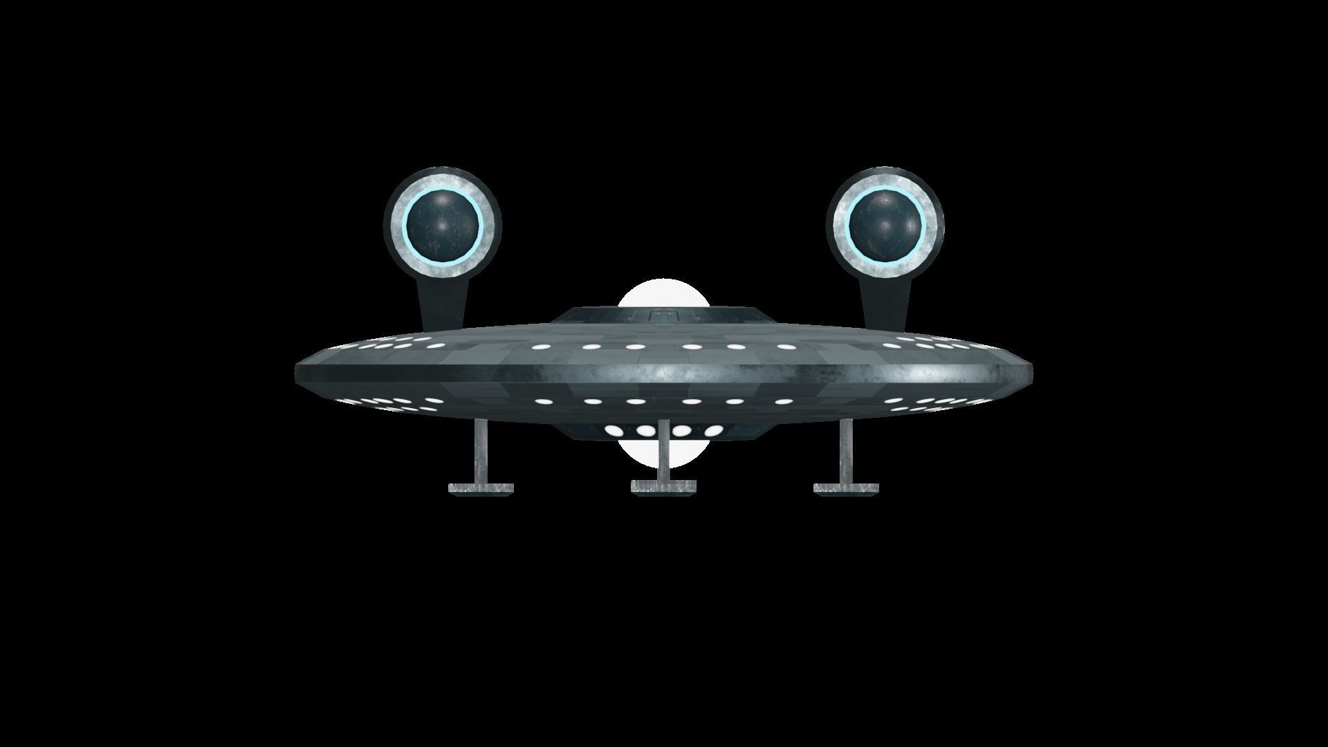 Star Trek Vulcan Museum Transport Starship Low-poly 3D model_3