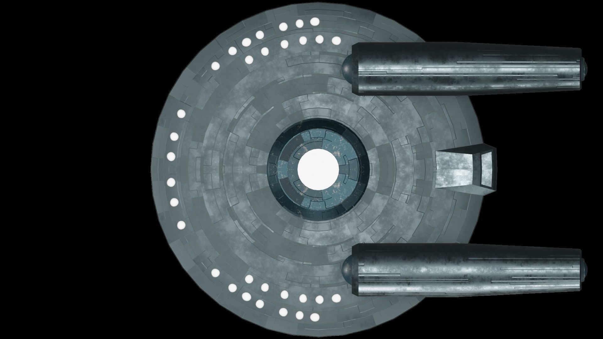 Star Trek Vulcan Museum Transport Starship Low-poly 3D model_5