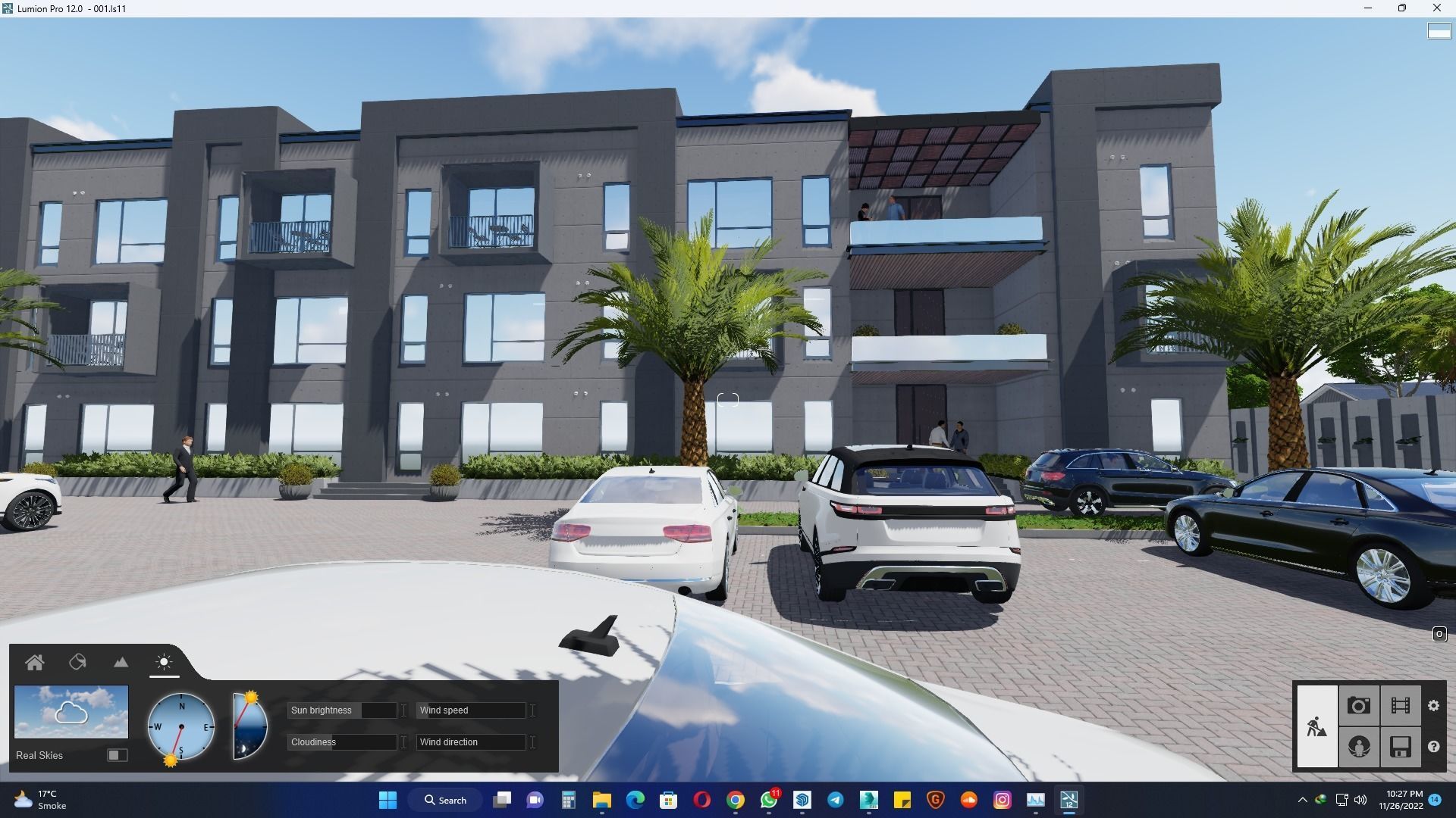 Industrial and commercial building 3d Model with roof garden  3D model_3