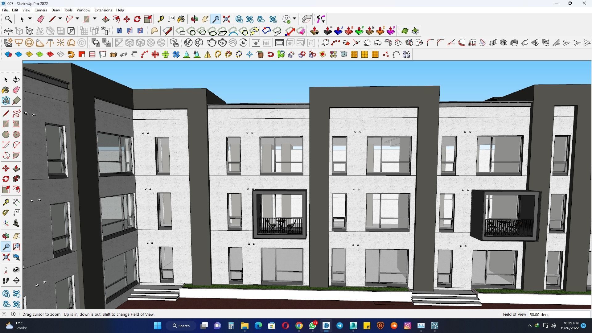 Industrial and commercial building 3d Model with roof garden  3D model_19