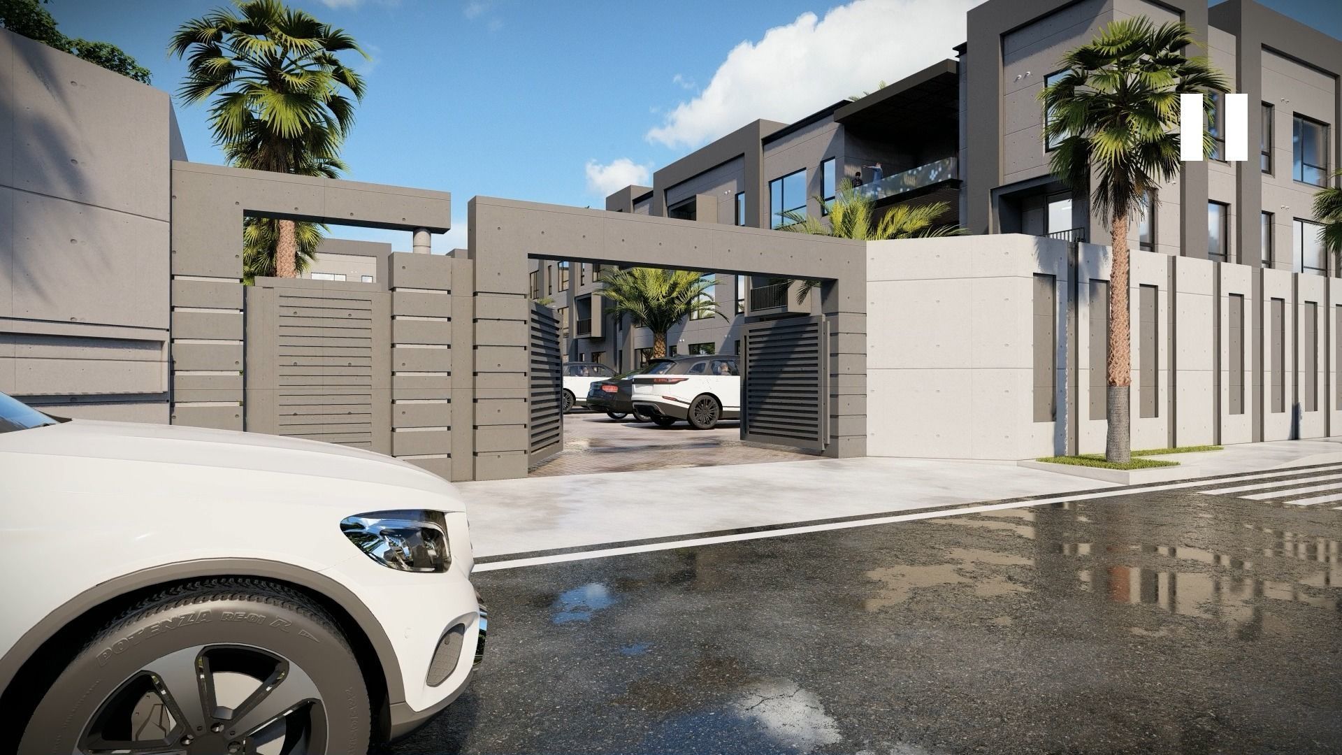 Industrial and commercial building 3d Model with roof garden  3D model_24