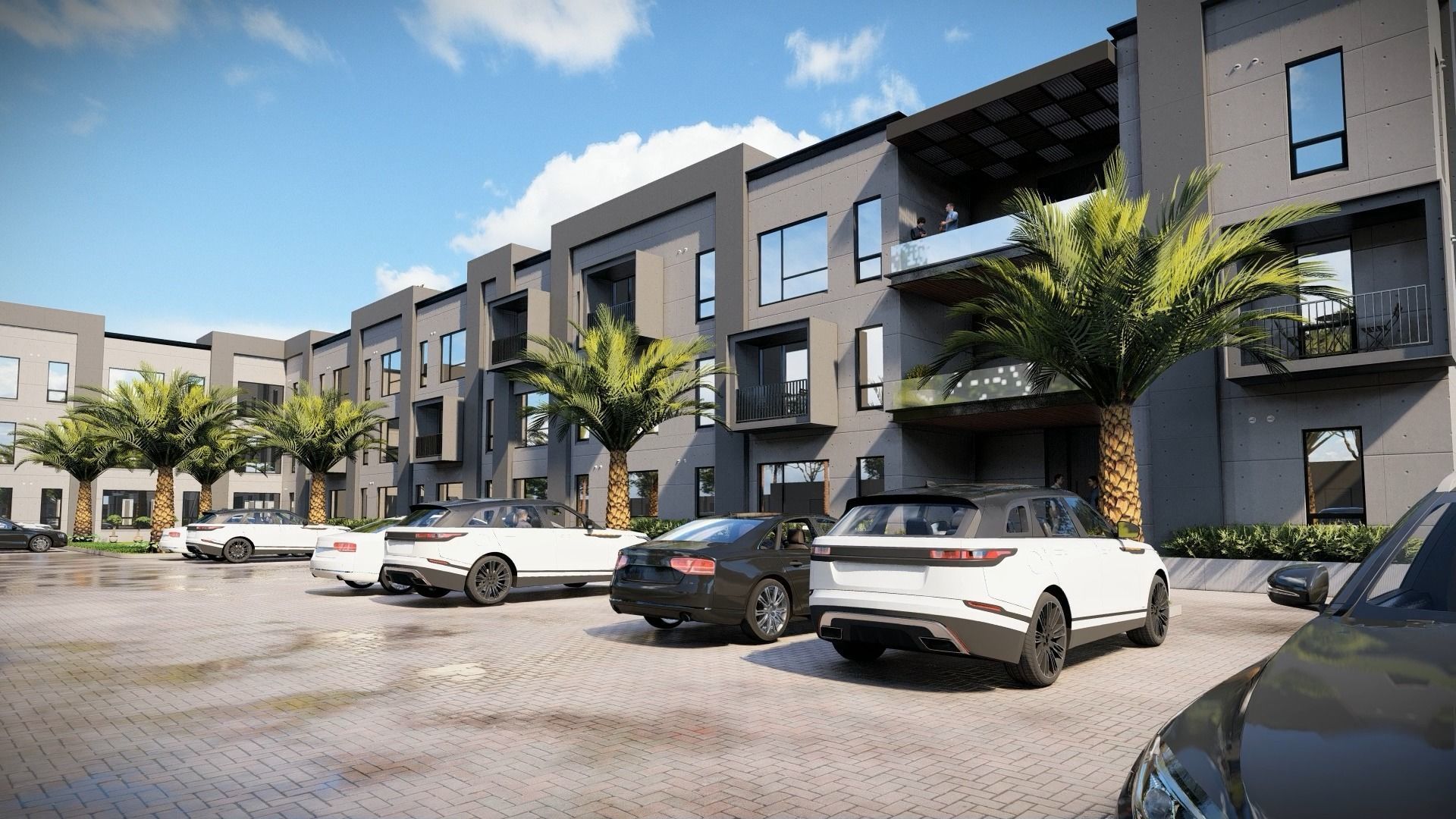 Industrial and commercial building 3d Model with roof garden  3D model_26