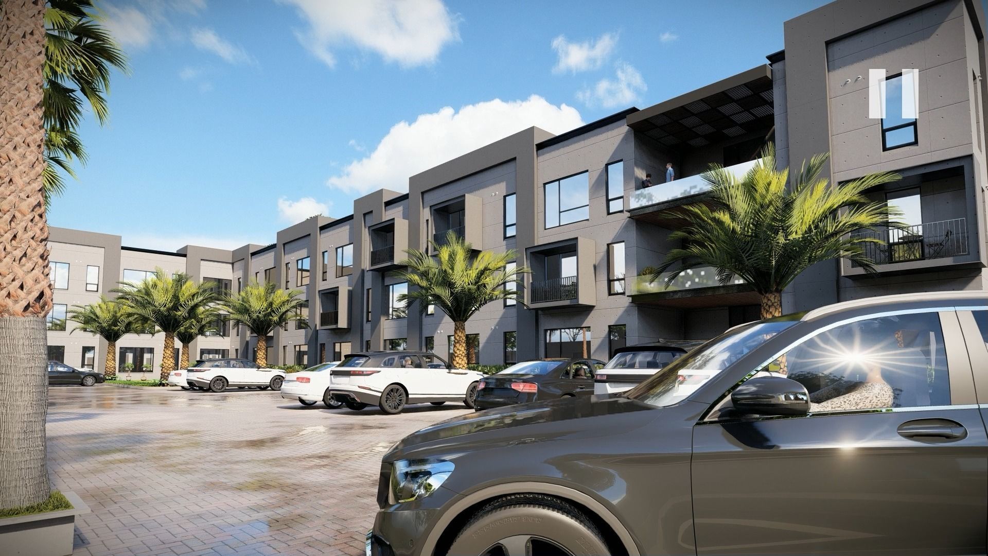 Industrial and commercial building 3d Model with roof garden  3D model_27