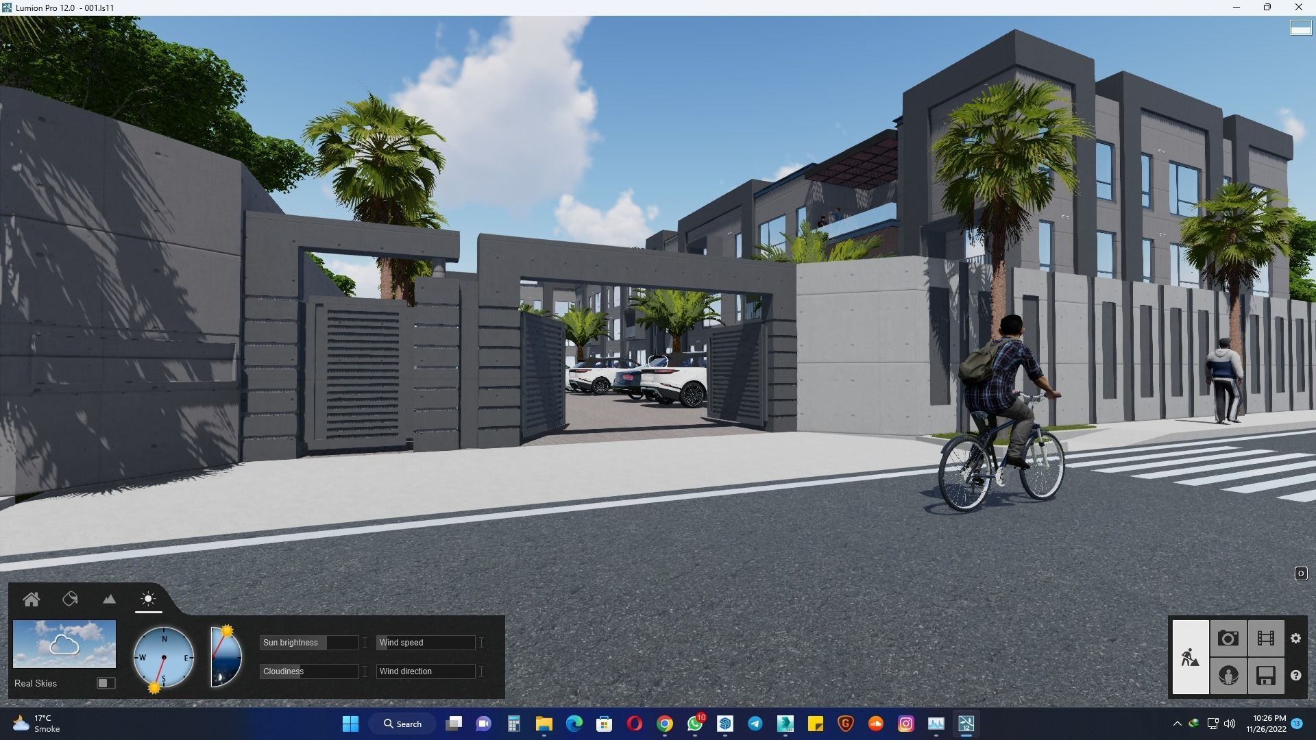 Industrial and commercial building 3d Model with roof garden  3D model_1