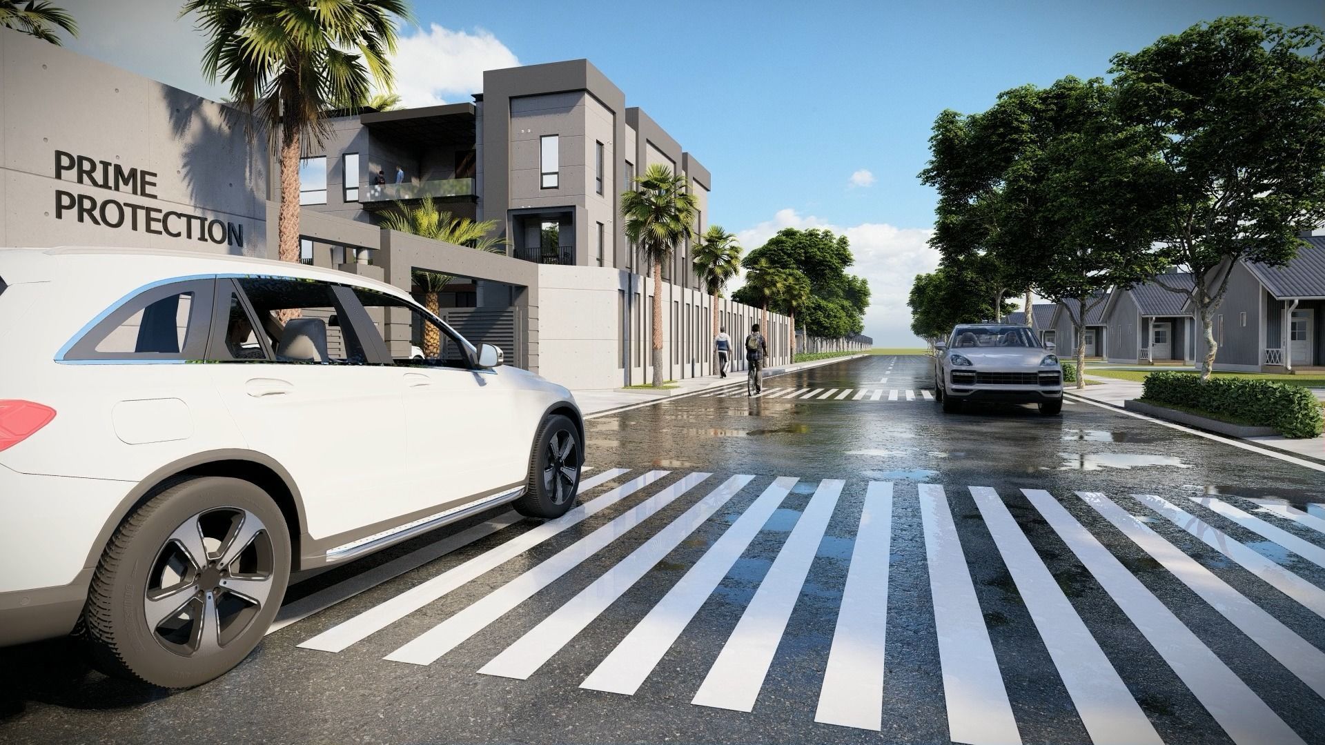 Industrial and commercial building 3d Model with roof garden  3D model_23