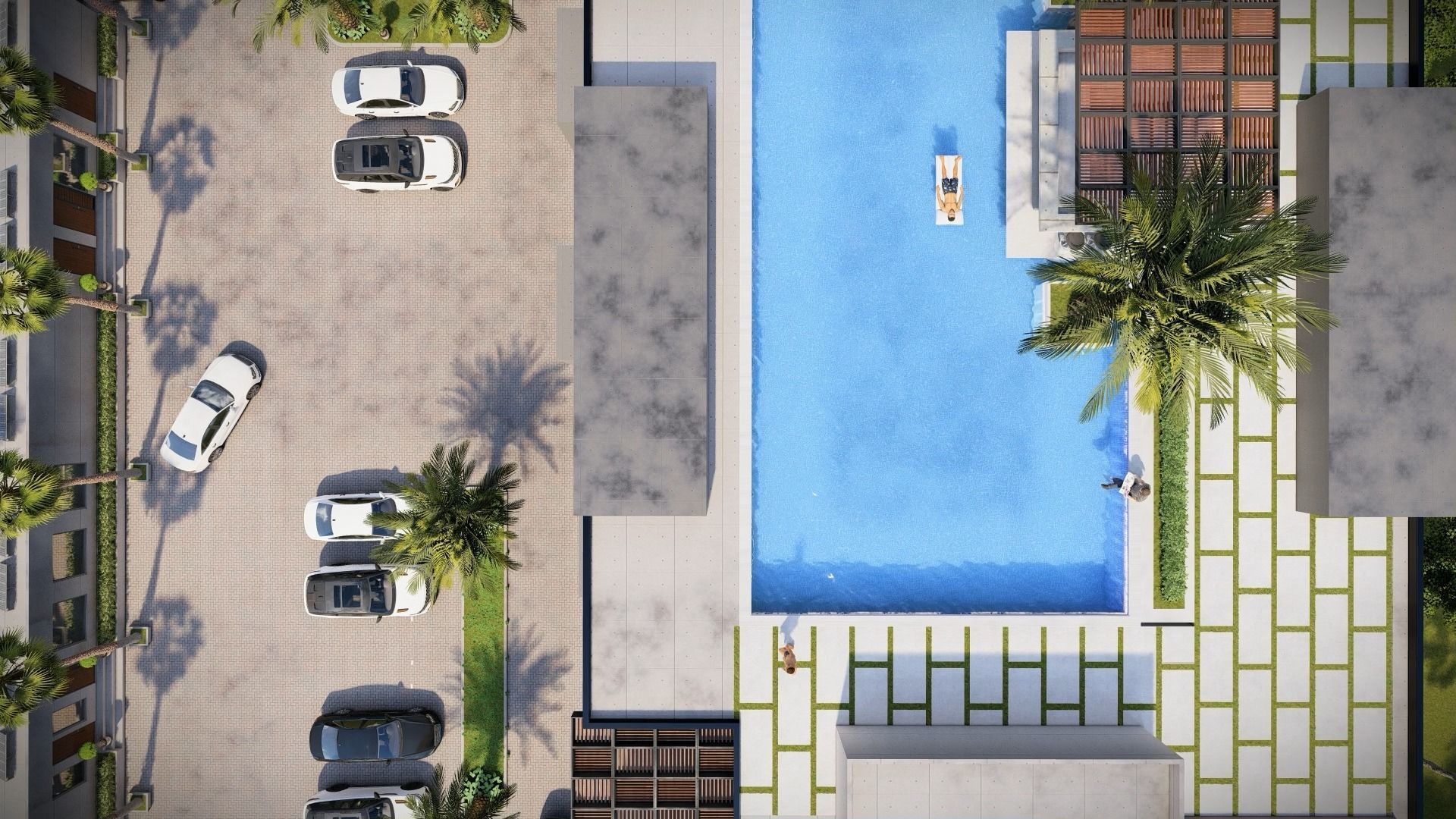 Industrial and commercial building 3d Model with roof garden  3D model_35