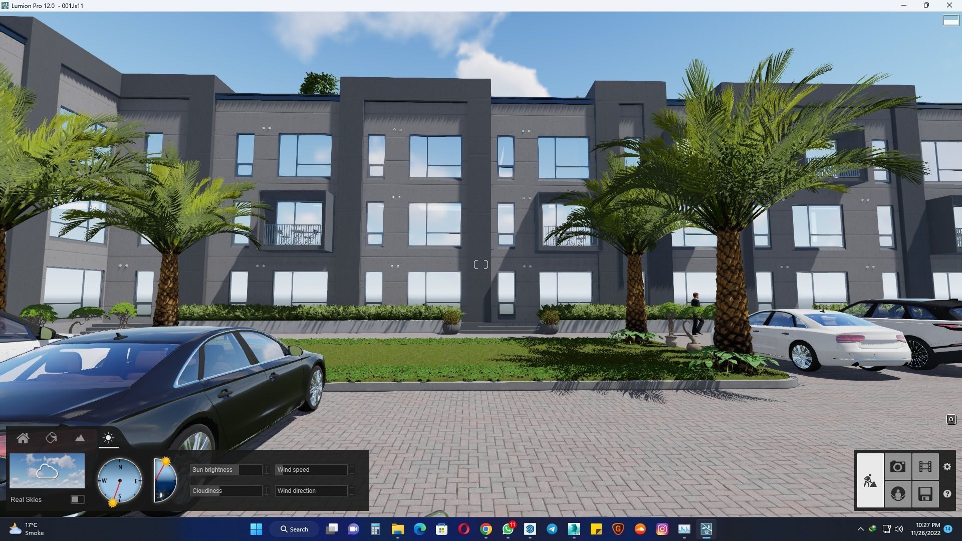 Industrial and commercial building 3d Model with roof garden  3D model_4