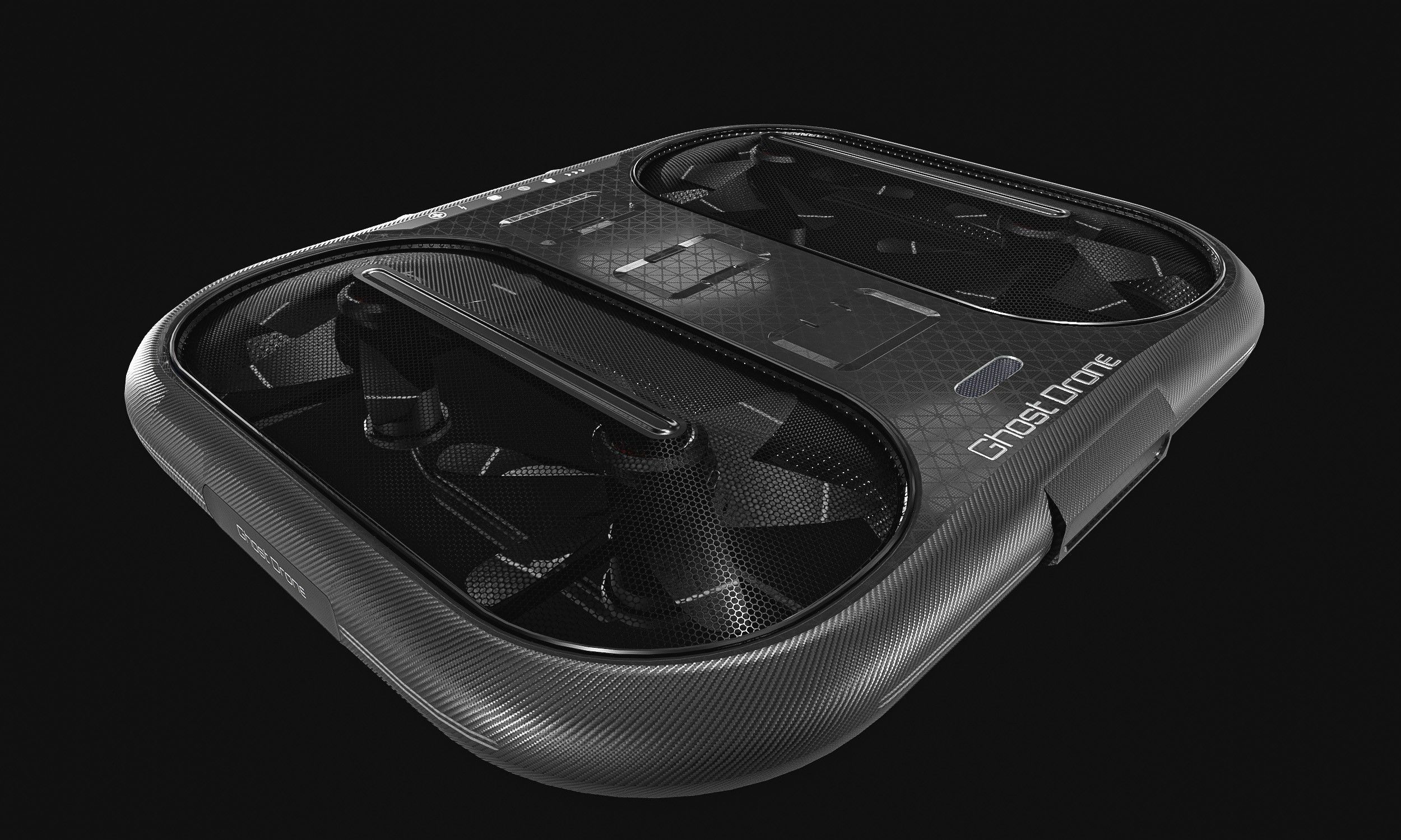 Small Military Drone Low-poly 3D model_12