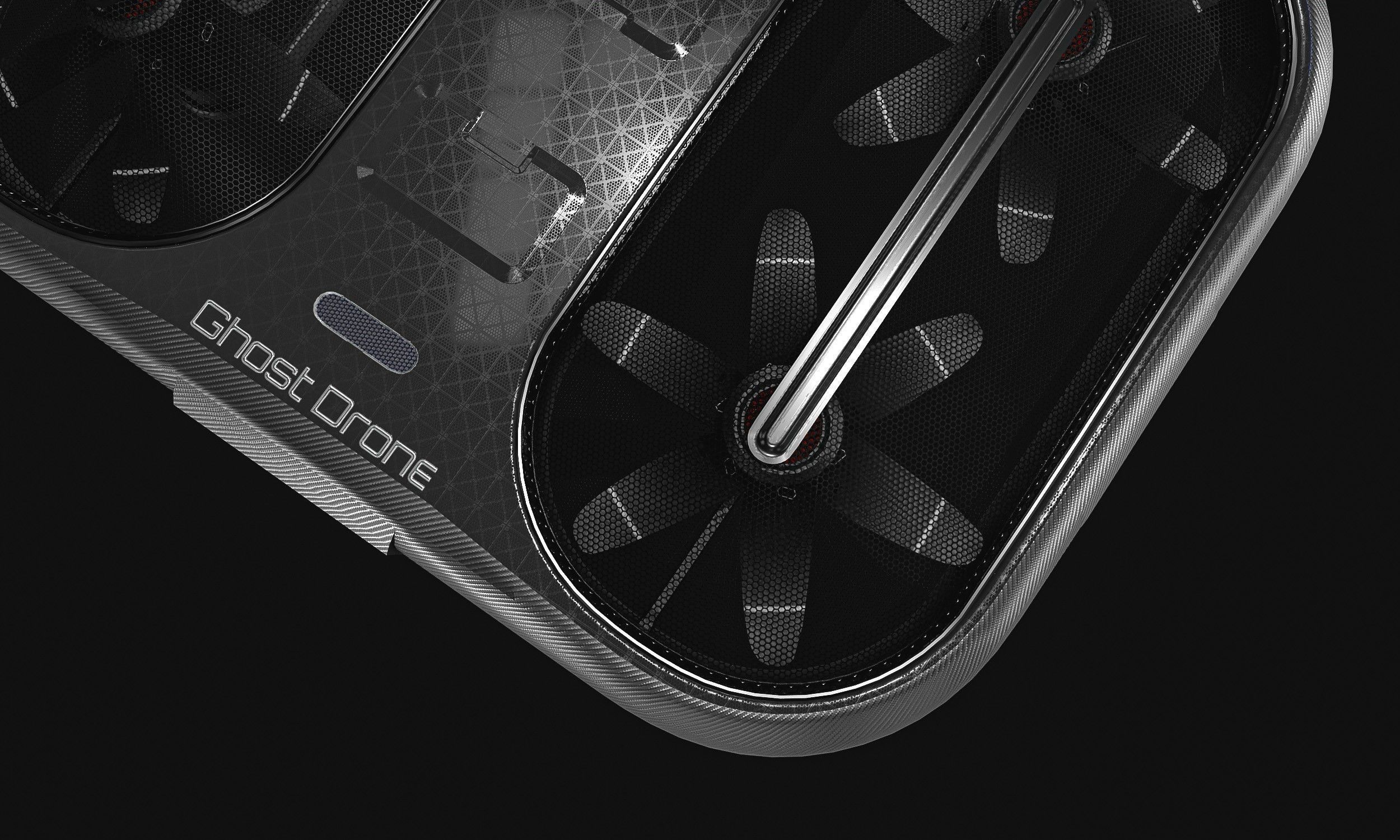 Small Military Drone Low-poly 3D model_16